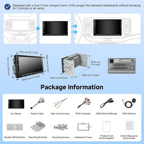 ATOTO A5L 7inch Android Double DIN Car Stereo,Wireless CarPlay&Android Auto in Saudi Arabia