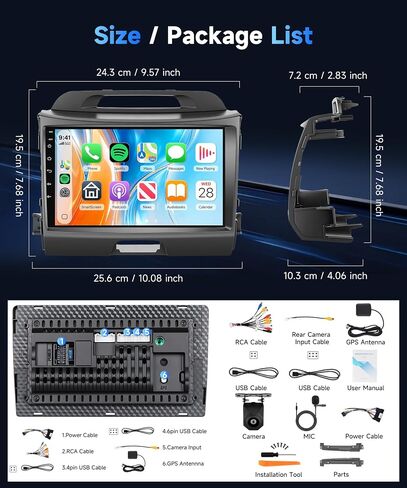 Android 15 Car Stereo for Kia Sportage 2010-2016 in Kuwait