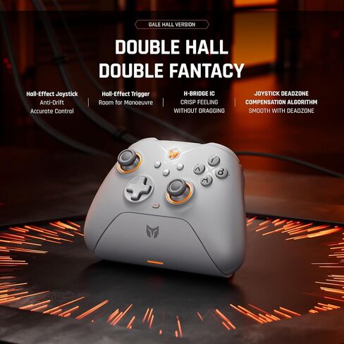 BIGBIG WON Gale Hall Wireless Controllers Motion Control, Hall Joysticks&Triggers, 3 Pairs of Thumbsticks, PC App Game Controllers for Switch/PC/iOS/Android Gaming Controller (HS-GaleHall-Grey) in Saudi Arabia