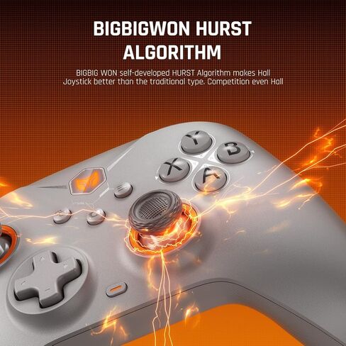 BIGBIG WON Gale Hall Wireless Controllers Motion Control, Hall Joysticks&Triggers, 3 Pairs of Thumbsticks, PC App Game Controllers for Switch/PC/iOS/Android Gaming Controller (HS-GaleHall-Grey) in Saudi Arabia