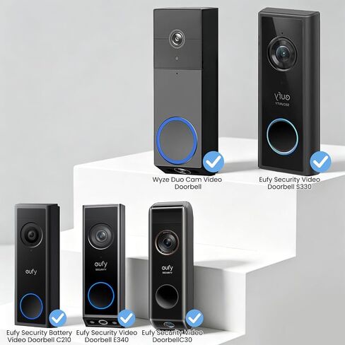 Anti-Theft Video Doorbell Mount for Eufy E340 / Wyze Duo Camera Doorbell in Saudi Arabia