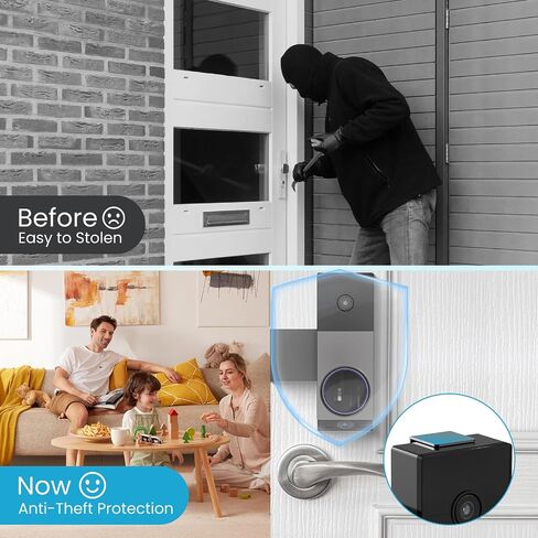 Anti-Theft Video Doorbell Mount for Eufy E340 / Wyze Duo Camera Doorbell in Saudi Arabia