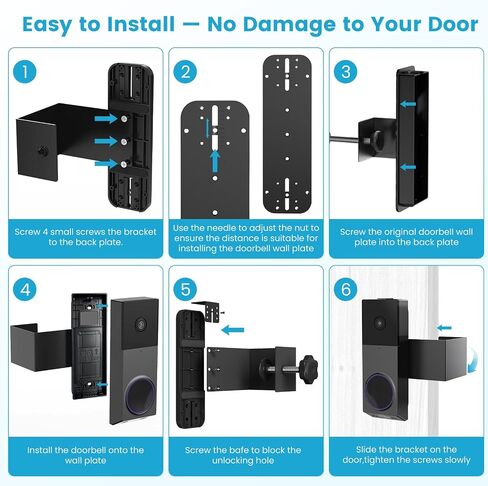 Anti-Theft Video Doorbell Mount for Eufy E340 / Wyze Duo Camera Doorbell in Saudi Arabia