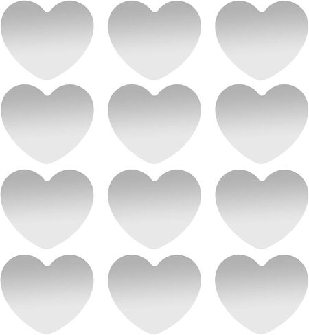 SALEX Metal Plates for Magnetic Mount, Wall & Air Vent Phone Holder, Case, Magnet, Craft. Kit of 12 Silver Heart Iron Discs Without Holes. 3M Adhesive Backing. Steel Stickers Replacement Set 12 Pack. in Saudi Arabia