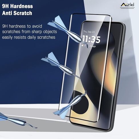 2-Pack Tempered Glass for Moto Edge 2024 Screen Protector, 3D Full Coverage [Case Friendly & Ultra Resistant], Scratch-Proof Bubble Free Film for Motorola Edge 2024, Easy Installation in Kuwait