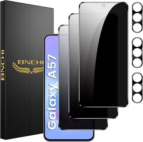 3+3 Pack for Samsung Galaxy A13 5G Privacy Screen Protector with Camera Lens Protector, Anti-Spy Tempered Glass Film, 9H Hardness, Anti-Scratch, Touch Sensitive in Saudi Arabia