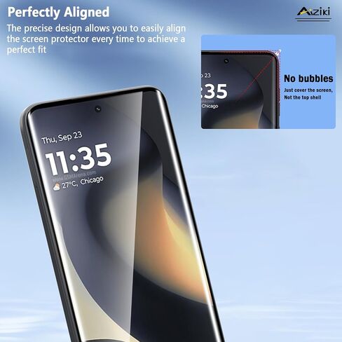 2-Pack Tempered Glass for Moto Edge 2024 Screen Protector, 3D Full Coverage [Case Friendly & Ultra Resistant], Scratch-Proof Bubble Free Film for Motorola Edge 2024, Easy Installation in Kuwait