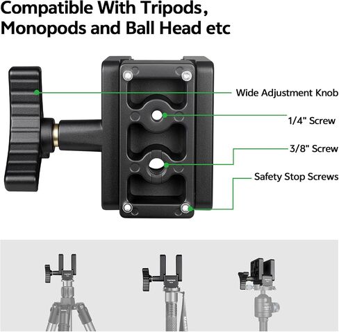 TONYBOO Rifle Saddle Mount for Hunting Tripod,Universal Gun Clamp with Arca-Swiss Quick Release Base,Heavy Duty CNC Aluminum Shooting Rest for Precision Shooting & Hunting in Saudi Arabia