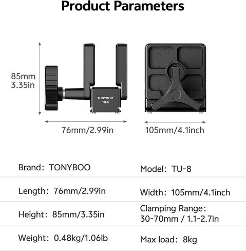 TONYBOO Rifle Saddle Mount for Hunting Tripod,Universal Gun Clamp with Arca-Swiss Quick Release Base,Heavy Duty CNC Aluminum Shooting Rest for Precision Shooting & Hunting in Saudi Arabia