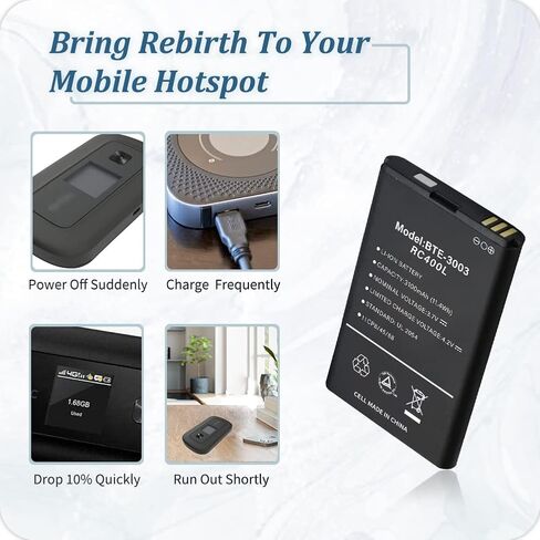 BTE-3003 Battery,2026 New Upgarded Replacement Battery for Verizon Orbic Speed Mobile Hotspot RC400L ORB400LB Mobile Hotspot 3100mAh in Kuwait