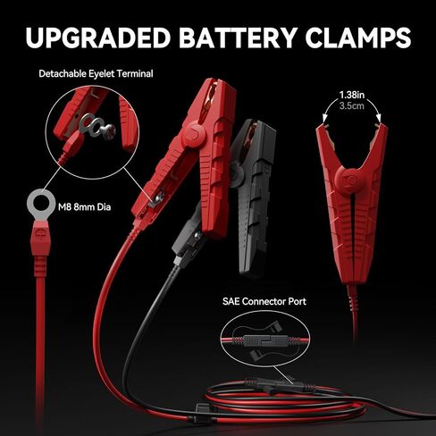 LOKITHOR BC2 6V/12V Car Battery Charger, 2A/1A/750mA Adjustable Currents in Saudi Arabia