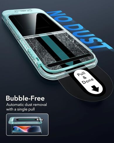ESR 3 Pack for iPhone 14 Pro Screen Protector, [9H Hardness] [Military Grade Shatterproof] Tempered Glass Film with Flawless Fit Tray in Kuwait