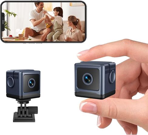 Mini Camera, 4K HD Wi-Fi Indoor Security Camera for Live Streaming via Mobile App, with 3-Day Cloud Storage, Adaptive Standby, Remote Control, Night Vision, and Motion Detection in Kuwait