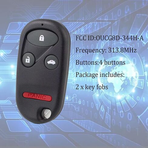 Key Fob Replacement Compatible with for Honda CRV CR-V 2002 2003 2004 Keyless Entry Remote Car Key OUCG8D-344H-A（2pcs） in Saudi Arabia