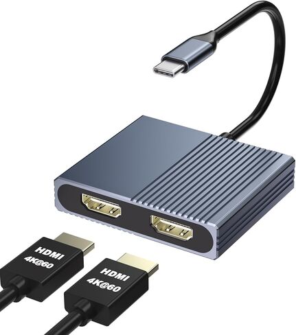 محول USB C إلى HDMI مزدوج مع USB3.0/PD، شاشة ممتدة لفاصل HDMI in Kuwait
