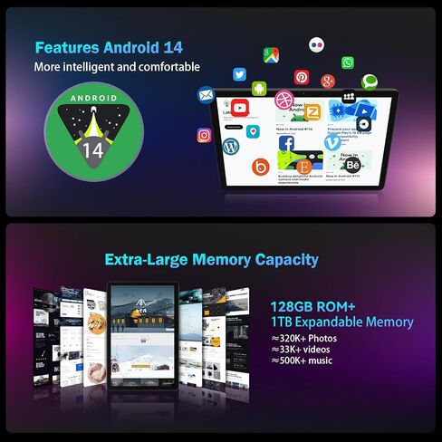 KADYBE Android 14 Tablet 10 بوصة 128 جيجابايت تخزين 1 تيرابايت قابلة للتوسيع 14 جيجابايت (8 + 6) ذاكرة الوصول العشوائي، 4G Sim Slot Tablet مع لوحة مفاتيح 7000 مللي أمبير تدعم 5G WiFi Bluetooth 5.0 GPS، معالج ثماني النواة، شاشة FHD IPS in Kuwait