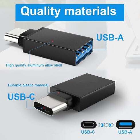 USB to USB C Adapter 10 Pack, Type A Female to C Male Charger Cable Converter for iPhone 15 14 13 12 Pro Max Plus, Apple Watch Ultra iWatch 9 8 7, MacBook Pro, iPad 10 9,Samsung Galaxy S20-23 and More in Saudi Arabia