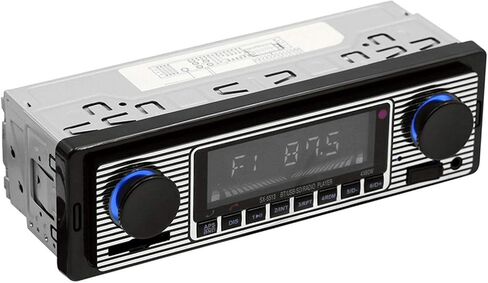 Car Stereo for Bluetooth, Retro Car FM Radio Smart Player, Electronic Auto FM Radio Receiver, Hands-Free Calling, Support MP3/WMA/WAV/AUX in Kuwait