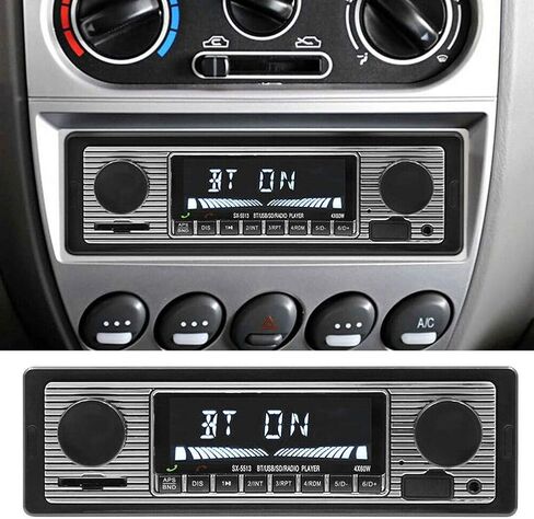 Car Stereo for Bluetooth, Retro Car FM Radio Smart Player, Electronic Auto FM Radio Receiver, Hands-Free Calling, Support MP3/WMA/WAV/AUX in Kuwait