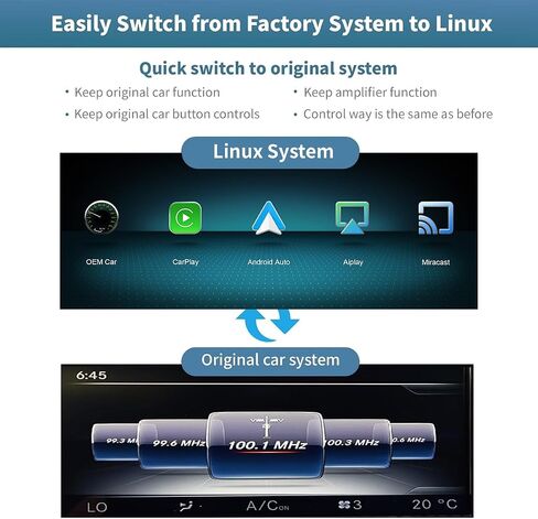 Wireless Carplay/Android Auto 12.3″ Screen for Mercedes Benz NTG 5.0 System in Saudi Arabia