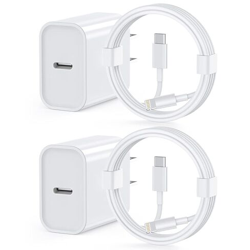Fast iPhone Charger, iPhone Charger Fast Charging 2Pack Quick Chargers 6ft Long USB C to Lightning Cable Quick Charging Cord USB Charge Block Adapter for iPhone 14 Plus/14 ProMax/13 Mini 12/11/XS/iPad in Saudi Arabia