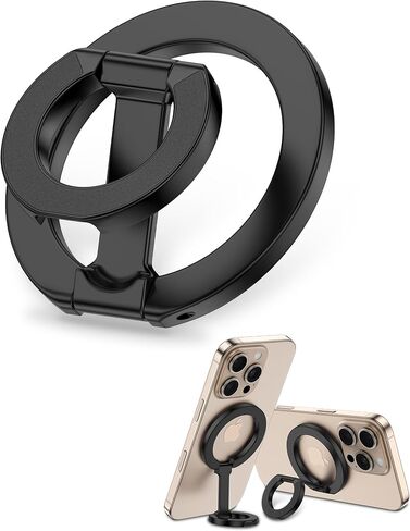 MagSafe Phone Grip Holder Dual-Sided Magnetic Finger Ring with Kickstand in Kuwait