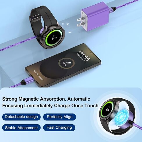 Samsung Watch Charger for Galaxy Watch 8/8 Classic/7/6/6 Classic/Ultra/FE in Kuwait
