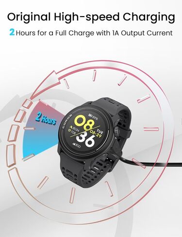 Sinoacc 3.3ft Charger Compatible with Coros Pace 3, Pace 2, Apex Pro USB Charging Cable Cord for Coros Apex 2, 2 Pro, Vertix, Vertix 2 GPS Watch in Kuwait