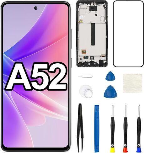 for Samsung Galaxy A52 4G/5G Screen Replacement with Frame A526U in Kuwait
