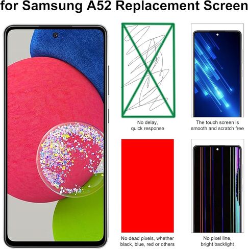 for Samsung Galaxy A52 4G/5G Screen Replacement with Frame A526U in Kuwait