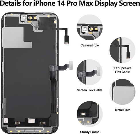 for iPhone 14 Pro Max Screen Replacement with Earpiece Flex Cable in Kuwait