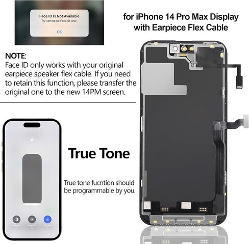 for iPhone 14 Pro Max Screen Replacement with Earpiece Flex Cable in Kuwait