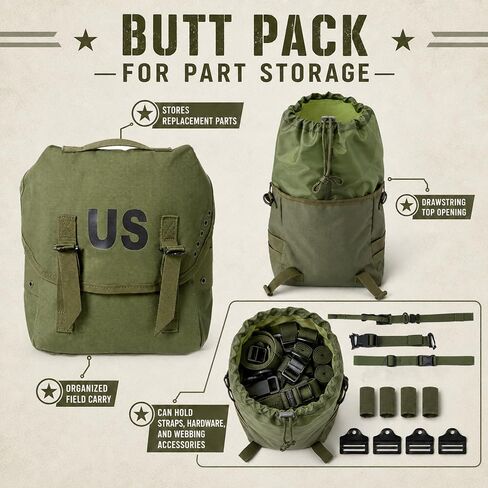 MT ALICE Pack Replacement Kit for ALICE Frame Backpack System, OD Green in Saudi Arabia