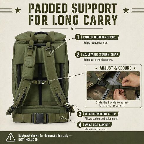 MT ALICE Pack Replacement Kit for ALICE Frame Backpack System, OD Green in Saudi Arabia