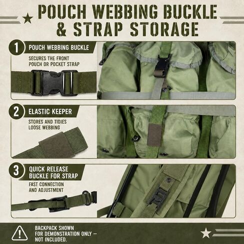 MT ALICE Pack Replacement Kit for ALICE Frame Backpack System, OD Green in Saudi Arabia