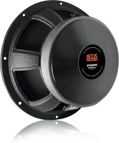 STX Audio 1X STX80PXi 8-Inch Super Mid Range Speaker Single, 4 Ohm, 1800W Max, 720W RMS, 97dB Sensitivity, 1.75" Voice Coil, 40oz Ferrite Magnet for Pro Car Audio in Kuwait