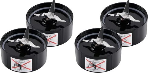 Equust 4-pack Cross Blade Blender Replacement Parts Work with Magic Bullet 250w Blenders Model MB1001 Series, Black in Saudi Arabia