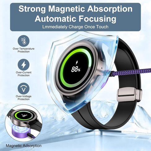 Travel Essentials Magnetic Fast Charger for Samsung Watch Charger 8 Classic in Saudi Arabia
