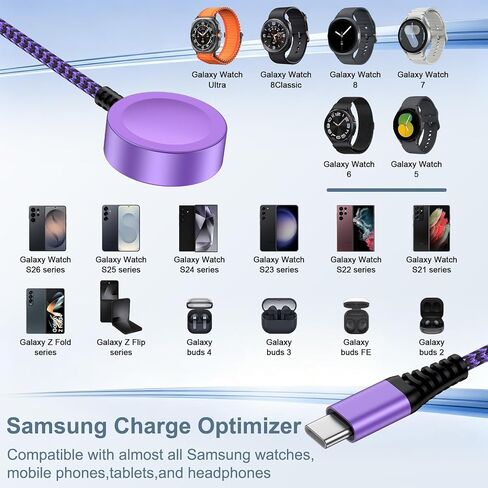 Travel Essentials Magnetic Fast Charger for Samsung Watch Charger 8 Classic in Saudi Arabia