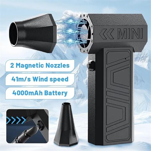 Electric Blower, Mini Portable Hair Dryer Handheld Wireless Turbo Jet Fan High Speed ​​Car Vacuum Cleaner Computer Keyboard Air Duster,for Patio Cleaning, Lawn Care, Leaves, Dust in Saudi Arabia