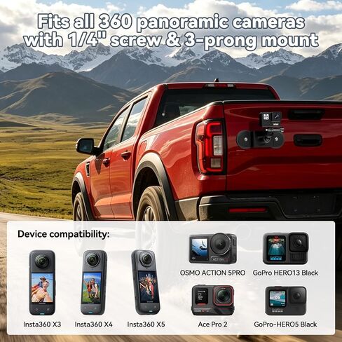 Strong Magnetic Car Mount for GoPro Insta360 360° Ball Head Action Camera in Saudi Arabia