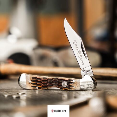 Boker Mini Copper head Lock 2.63 Inch Folding Pocket Knife, Amber Jigged Bone Handle, Traditional Series 2.0, Made In Germany in Kuwait