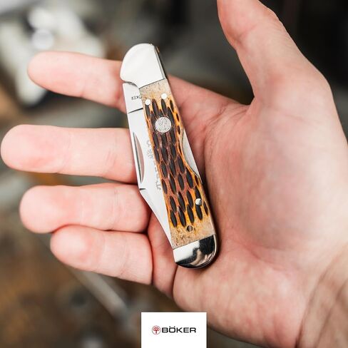Boker Mini Copper head Lock 2.63 Inch Folding Pocket Knife, Amber Jigged Bone Handle, Traditional Series 2.0, Made In Germany in Kuwait