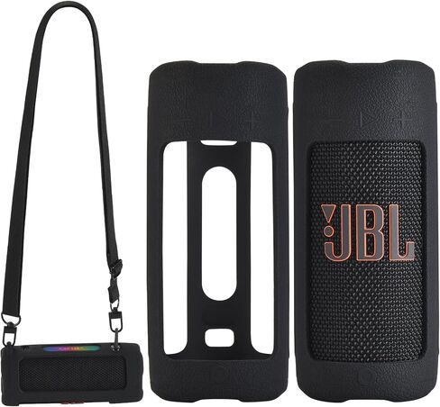 Silicone Cover Case Compatible with JBL Grip Portable Bluetooth Speaker, Portable Protective Case with Shoulder Strap Wireless Speaker Accessories for JBL Grip Bluetooth Speaker (Blue) in Saudi Arabia
