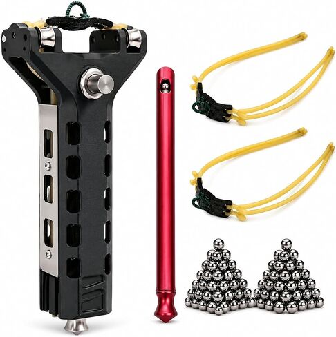 Slingshot for Adults Auto-Loading Set with Magazine 2 Bands and 100 Balls in Saudi Arabia