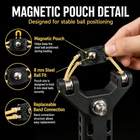 Slingshot for Adults Auto-Loading Set with Magazine 2 Bands and 100 Balls in Saudi Arabia
