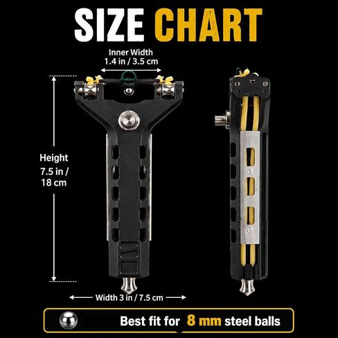 Slingshot for Adults Auto-Loading Set with Magazine 2 Bands and 100 Balls in Saudi Arabia