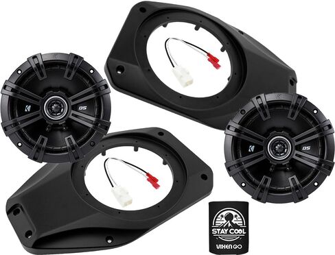 KICKER Rear Overhead (Soundbar) 6.5 Speakers Kit for Jeep Gladiator 2020-23 Upgrade Kit - Pair of DS Series 6 1/2 Inch Coaxial Speakers with Speaker Pods Adapters and Harnesses - DSC650, 43DSC6504 in Saudi Arabia