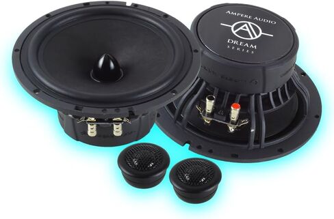 Ampere Audio AA-6.5c Dream Series 6.5" Component Car Speaker System (Pair) | 100W RMS / 150W Peak, 4 Ohm | Silk Dome Tweeter, Custom Audiophile Crossover for Premium SQ in Saudi Arabia