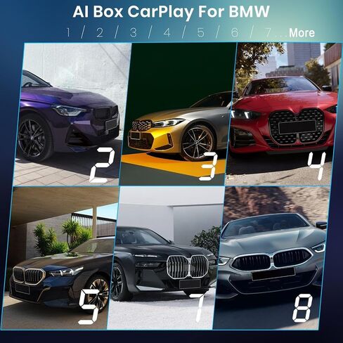 MMB MAX Carplay Ai Box for BMW OTA Update Android 13, 8 +128GB、8 Core Multimedia Video Box, Support Android Auto SIM&TF Card Online Netflix,YouTube, Disney+,Hulu,GPS, Play Store and More in Kuwait